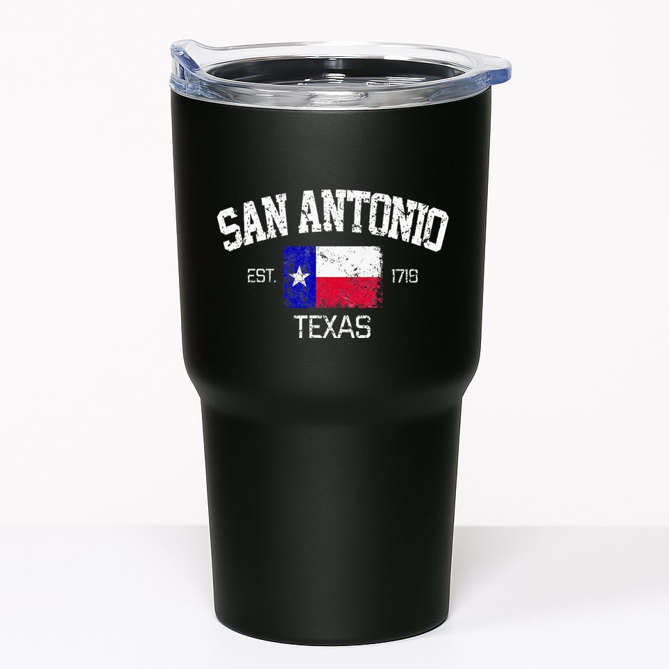 Vintage San Antonio Texas Est 1718 Souvenir Tumbler