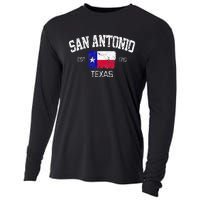 Vintage San Antonio Texas Est 1718 Souvenir Cooling Performance Long Sleeve Crew