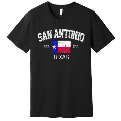 Vintage San Antonio Texas Est 1718 Souvenir Premium T-Shirt