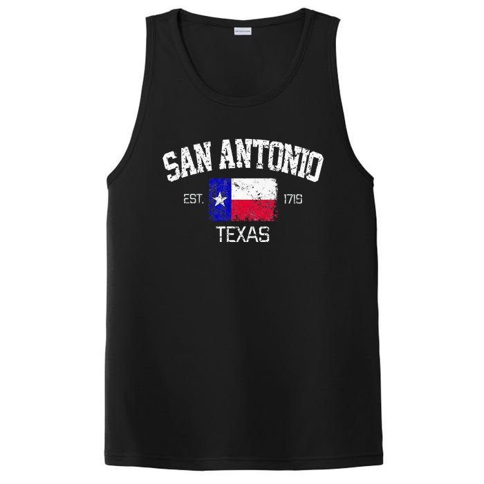 Vintage San Antonio Texas Est 1718 Souvenir PosiCharge Competitor Tank