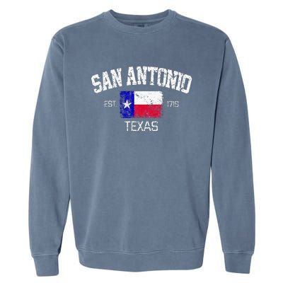 Vintage San Antonio Texas Est 1718 Souvenir Garment-Dyed Sweatshirt