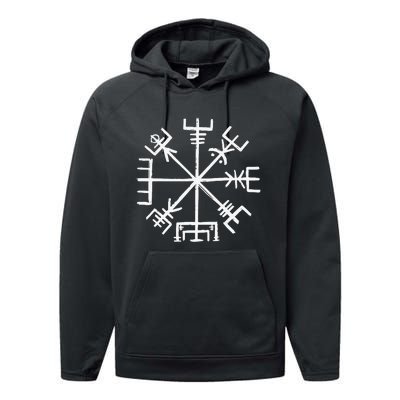 Vegvisir Symbol Ancient Nordic Compass Performance Fleece Hoodie