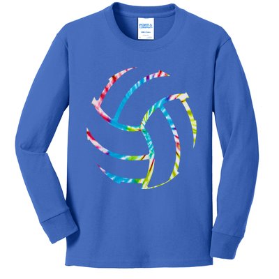 Volleyball Stuff Attire Tie Dye Gift For A Teen Player Meaningful Gift Kids Long Sleeve Shirt