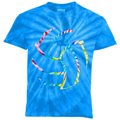 Volleyball Stuff Attire Tie Dye Gift For A Teen Player Meaningful Gift Kids Tie-Dye T-Shirt