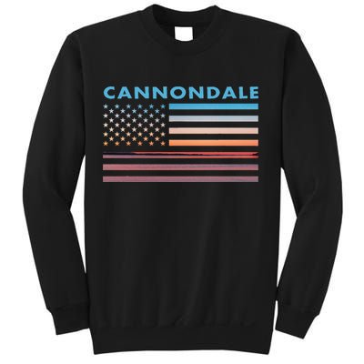 Vintage Sunset American Flag Cannondale Connecticut Sweatshirt