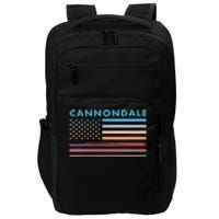 Vintage Sunset American Flag Cannondale Connecticut Impact Tech Backpack