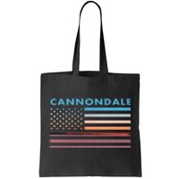 Vintage Sunset American Flag Cannondale Connecticut Tote Bag