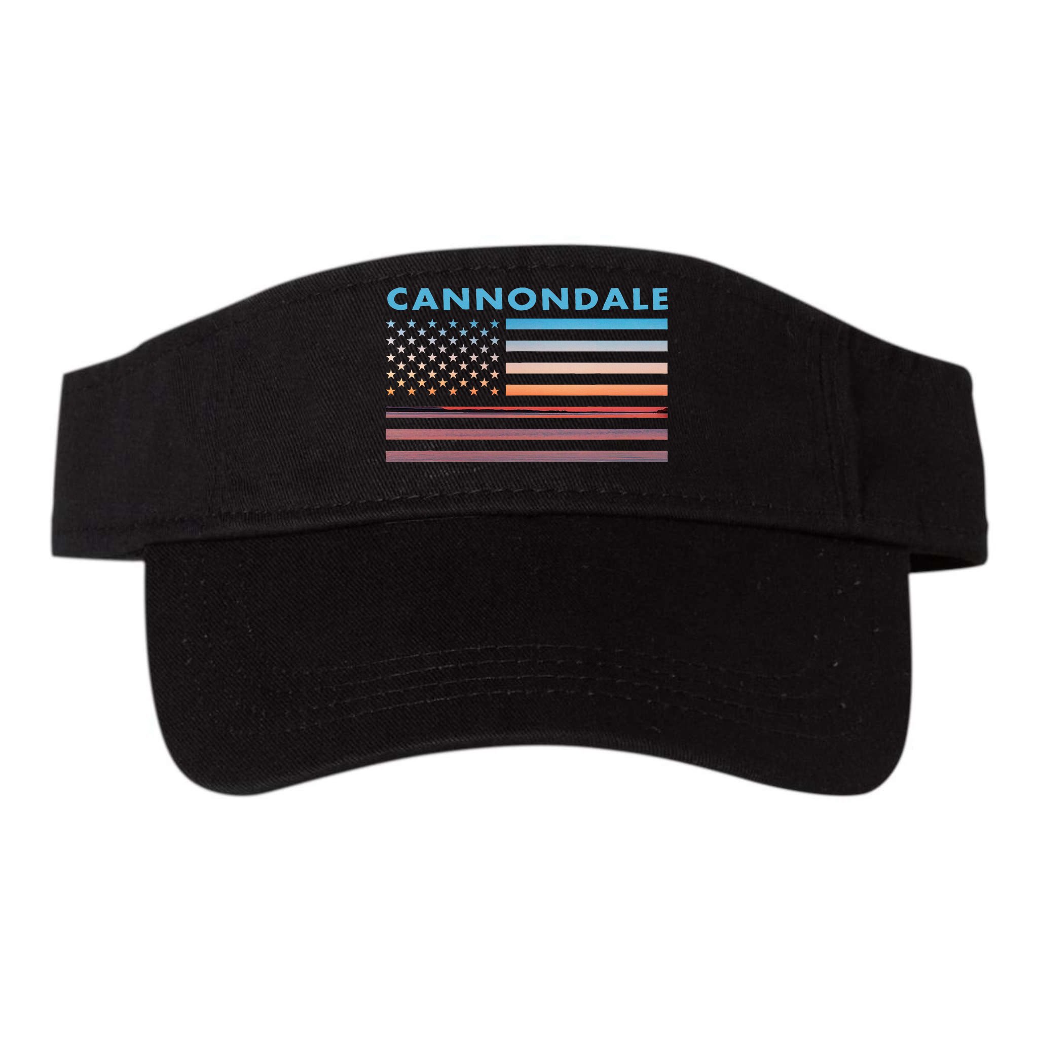 Vintage Sunset American Flag Cannondale Connecticut Visor