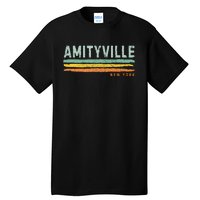 Vintage Stripes Amityville Ny Tall T-Shirt