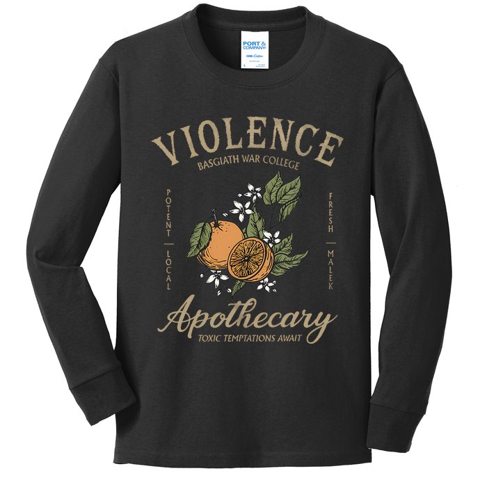 Violet Sorrengail Apothecary Rebecca Basgiath War College Kids Long Sleeve Shirt