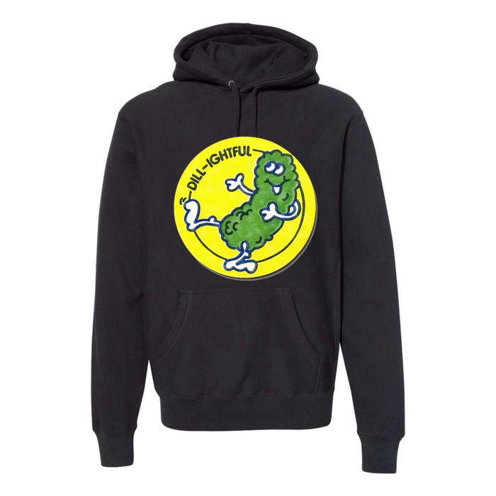 Vintage Scratch and Sniff Sticker Dill Pickle DillLightful Premium Hoodie