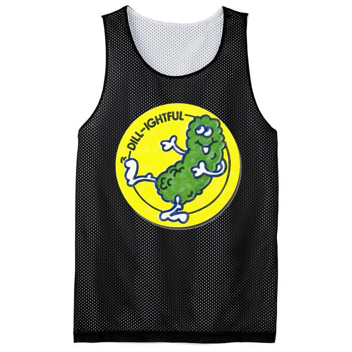 Vintage Scratch and Sniff Sticker Dill Pickle DillLightful Mesh Reversible Basketball Jersey Tank