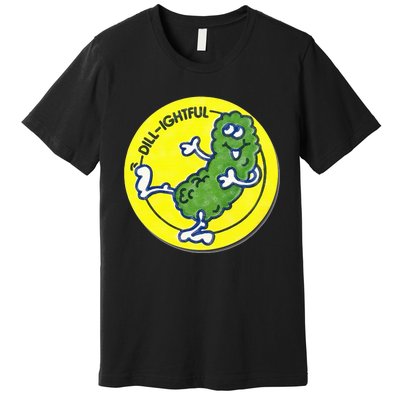 Vintage Scratch and Sniff Sticker Dill Pickle DillLightful Premium T-Shirt