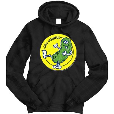 Vintage Scratch and Sniff Sticker Dill Pickle DillLightful Tie Dye Hoodie