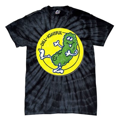 Vintage Scratch and Sniff Sticker Dill Pickle DillLightful Tie-Dye T-Shirt