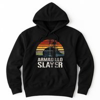 Vintage Sunset Armadillo S.L.A.Y.E.R Armadillo Hunter Gift Hoodie