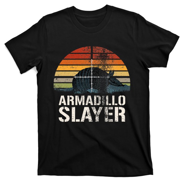 Vintage Sunset Armadillo S.L.A.Y.E.R Armadillo Hunter Gift T-Shirt