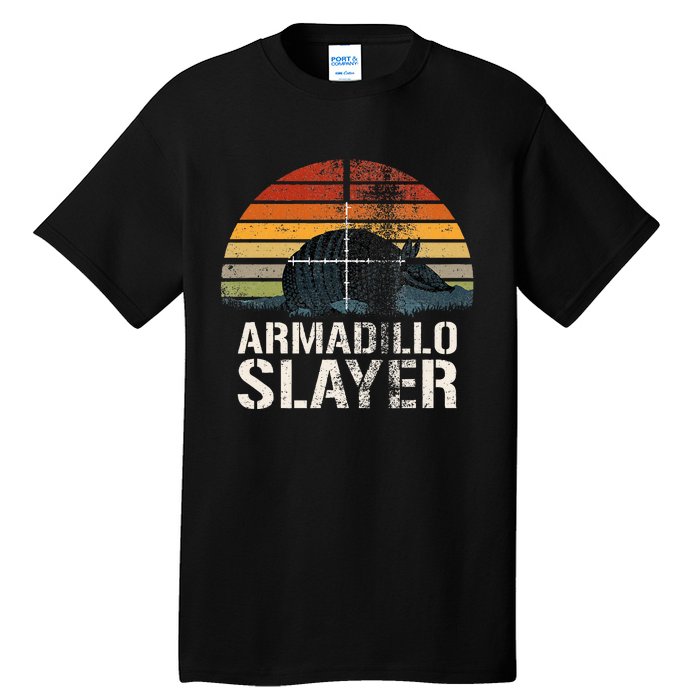 Vintage Sunset Armadillo S.L.A.Y.E.R Armadillo Hunter Gift Tall T-Shirt