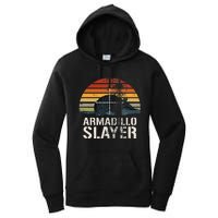 Vintage Sunset Armadillo S.L.A.Y.E.R Armadillo Hunter Gift Women's Pullover Hoodie