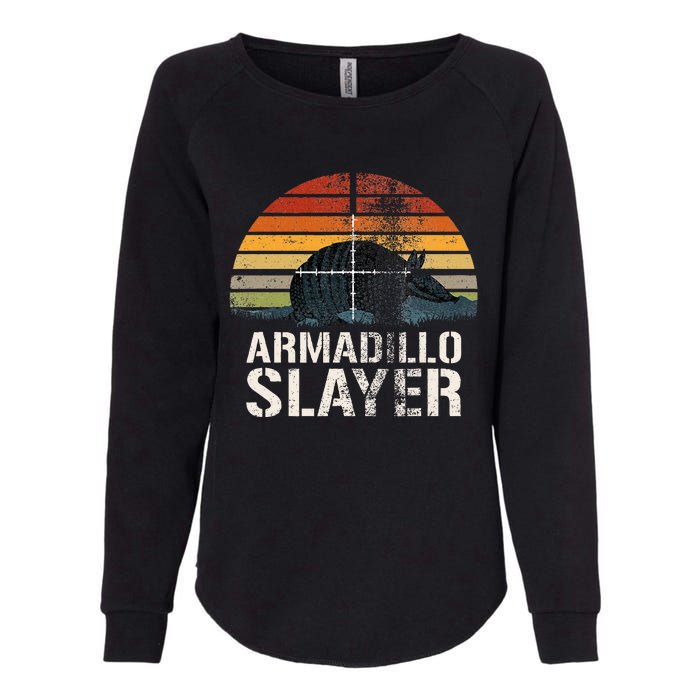 Vintage Sunset Armadillo S.L.A.Y.E.R Armadillo Hunter Gift Womens California Wash Sweatshirt