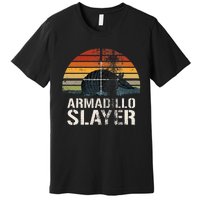 Vintage Sunset Armadillo S.L.A.Y.E.R Armadillo Hunter Gift Premium T-Shirt