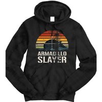 Vintage Sunset Armadillo S.L.A.Y.E.R Armadillo Hunter Gift Tie Dye Hoodie