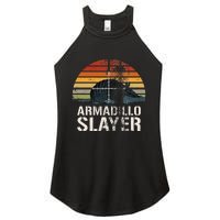 Vintage Sunset Armadillo S.L.A.Y.E.R Armadillo Hunter Gift Women’s Perfect Tri Rocker Tank