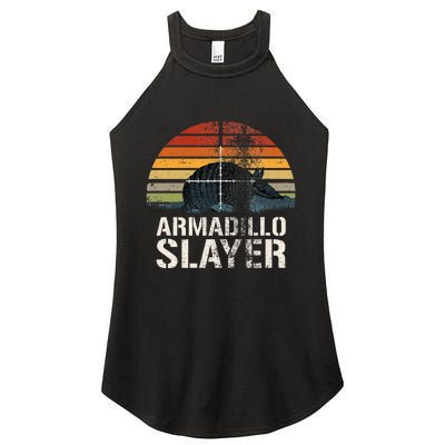 Vintage Sunset Armadillo S.L.A.Y.E.R Armadillo Hunter Gift Women’s Perfect Tri Rocker Tank