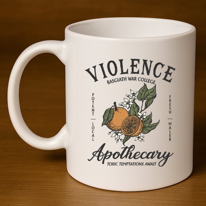 Violet Sorrengail Apothecary Basgiath War 11oz C Handle Ceramic Mug