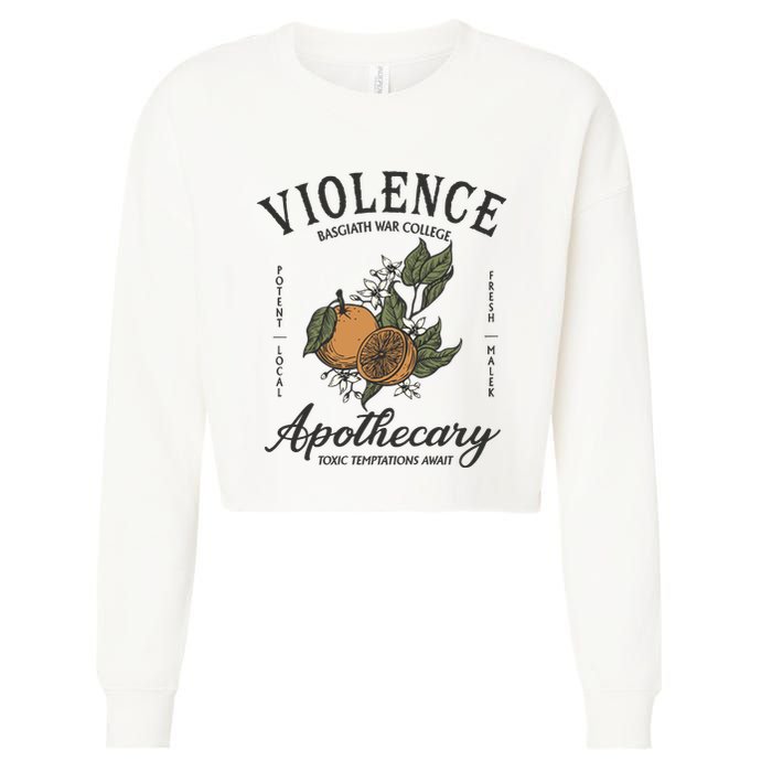 Violet Sorrengail Apothecary Basgiath War Cropped Pullover Crew