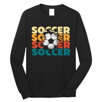 Vintage Soccer Apparel Gift Long Sleeve Shirt