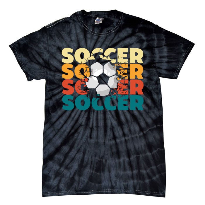 Vintage Soccer Apparel Gift Tie-Dye T-Shirt