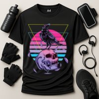 Vaporwave Skull And Crow Retro Aesthetic Pastel Goth Art Cooling Performance Crew T-Shirt