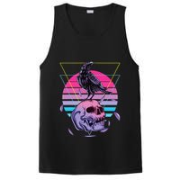 Vaporwave Skull And Crow Retro Aesthetic Pastel Goth Art PosiCharge Competitor Tank