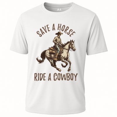 Vintage Save A Horse Ride A Cowboy Horseback Riding Horses Performance Shirt