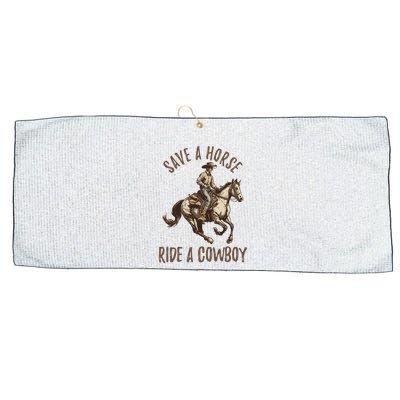 Vintage Save A Horse Ride A Cowboy Horseback Riding Horses Large Microfiber Waffle Golf Towel