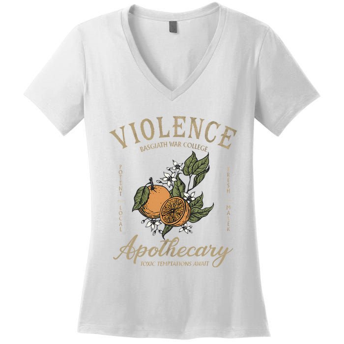 Violet Sorrengail Apothecary Rebecca Basgiath War College Women's V-Neck T-Shirt