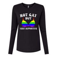 Very Supportive Ally Funny LGBT LGBTQ Womens Cotton Relaxed Long Sleeve T-Shirt