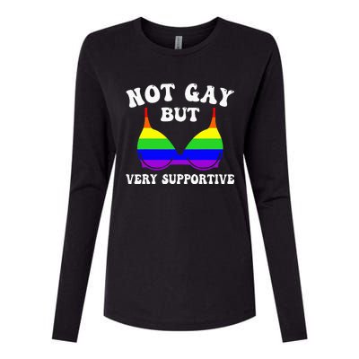 Very Supportive Ally Funny LGBT LGBTQ Womens Cotton Relaxed Long Sleeve T-Shirt