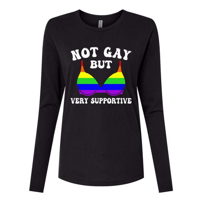 Very Supportive Ally Funny LGBT LGBTQ Womens Cotton Relaxed Long Sleeve T-Shirt