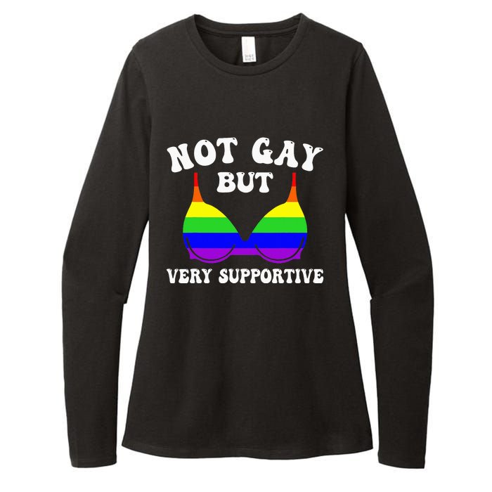 Very Supportive Ally Funny LGBT LGBTQ Womens CVC Long Sleeve Shirt