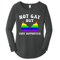 Very Supportive Ally Funny LGBT LGBTQ Women's Perfect Tri Tunic Long Sleeve Shirt