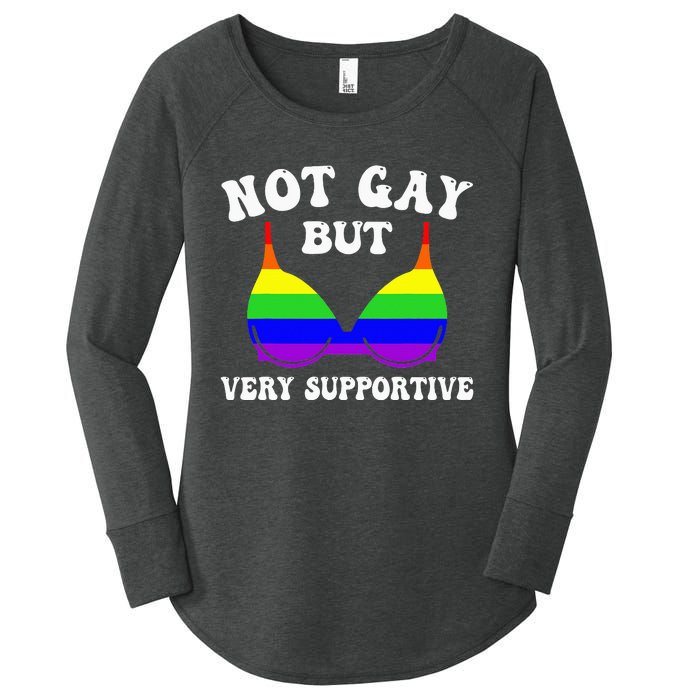 Very Supportive Ally Funny LGBT LGBTQ Women's Perfect Tri Tunic Long Sleeve Shirt