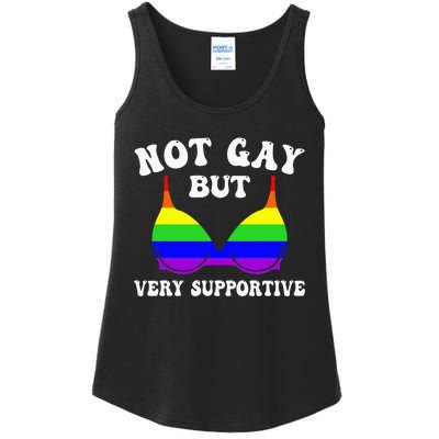 Very Supportive Ally Funny LGBT LGBTQ Ladies Essential Tank