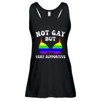 Very Supportive Ally Funny LGBT LGBTQ Ladies Essential Flowy Tank