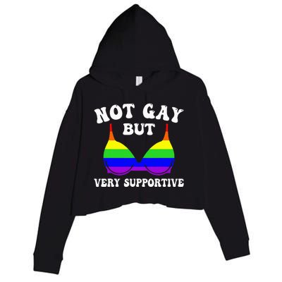 Very Supportive Ally Funny LGBT LGBTQ Crop Fleece Hoodie