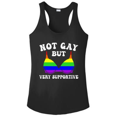 Very Supportive Ally Funny LGBT LGBTQ Ladies PosiCharge Competitor Racerback Tank