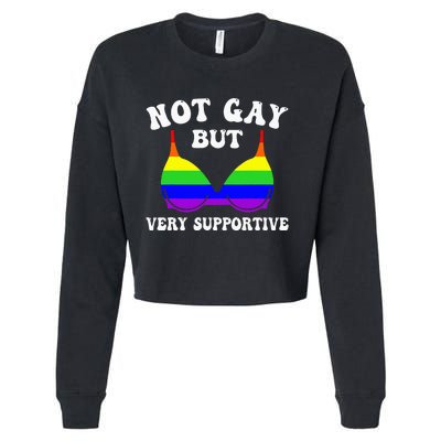 Very Supportive Ally Funny LGBT LGBTQ Cropped Pullover Crew