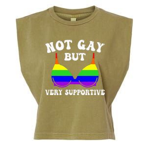 Very Supportive Ally Funny LGBT LGBTQ Garment-Dyed Women's Muscle Tee