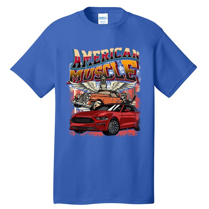 Vintage Streetwear American Muscle Car Graphic Apparel Tall T-Shirt